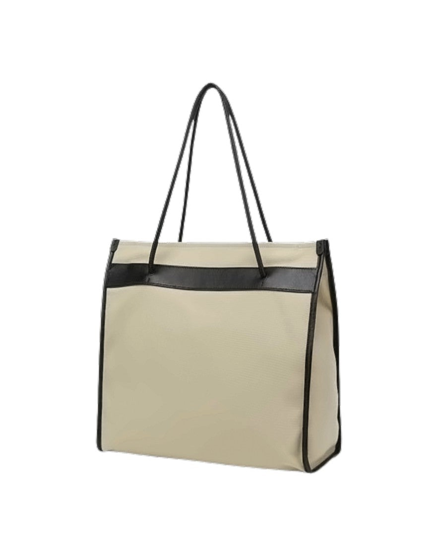 Moschino Beige Fabric Shopping Bag