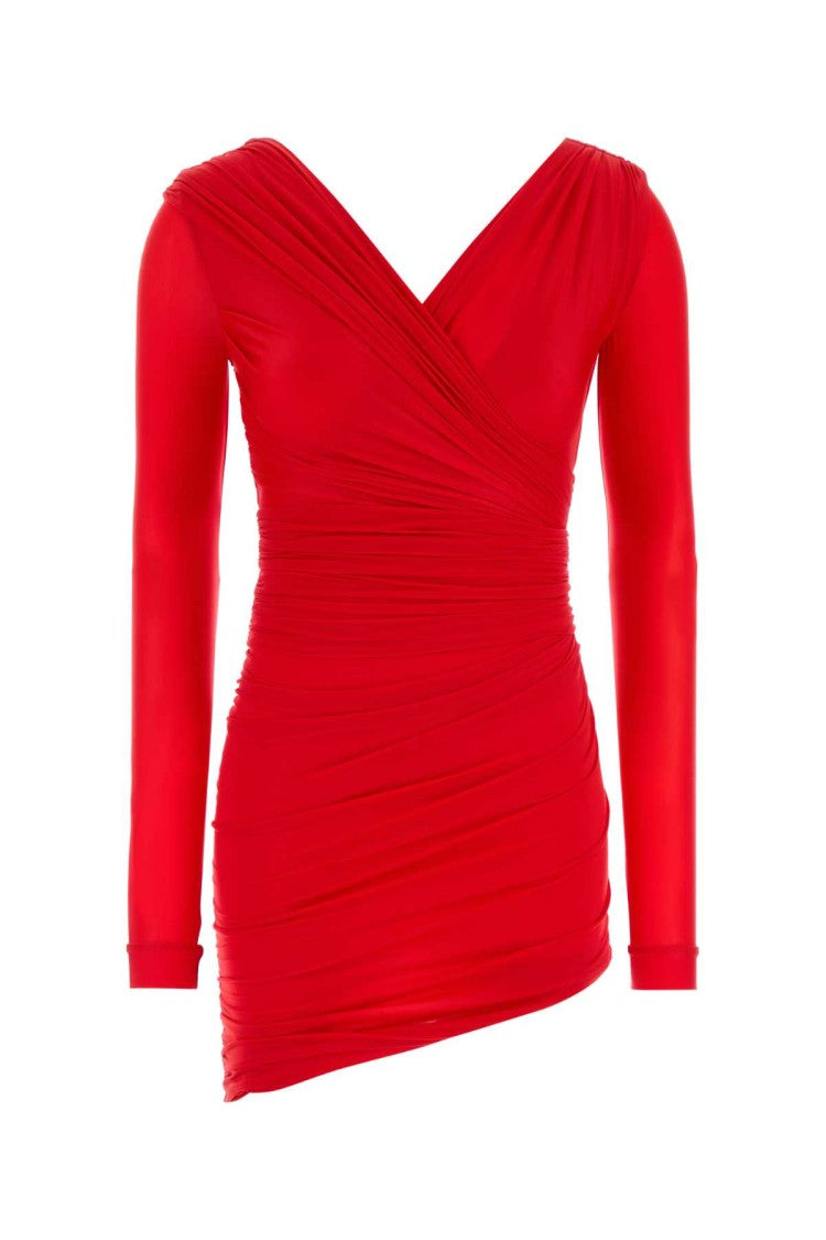 Balenciaga Red Stretch Jersey Mini Dress
