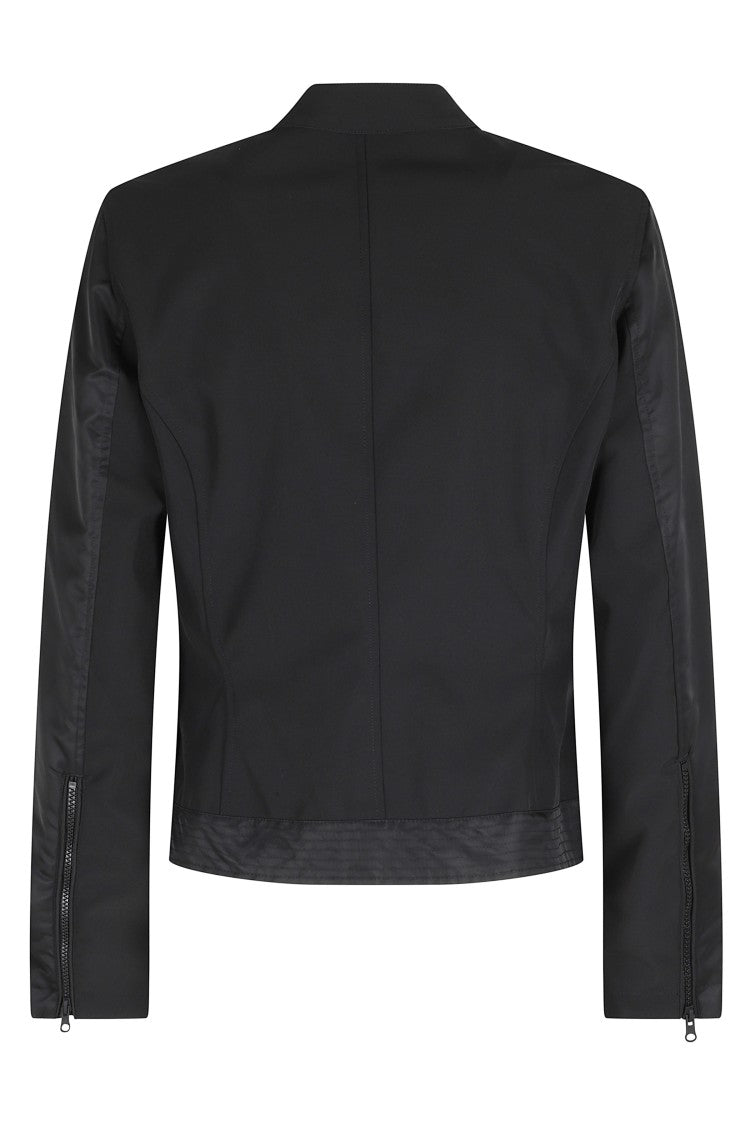 Blauer Black Melba Glitter Patch Zipped Polyamide Jacket