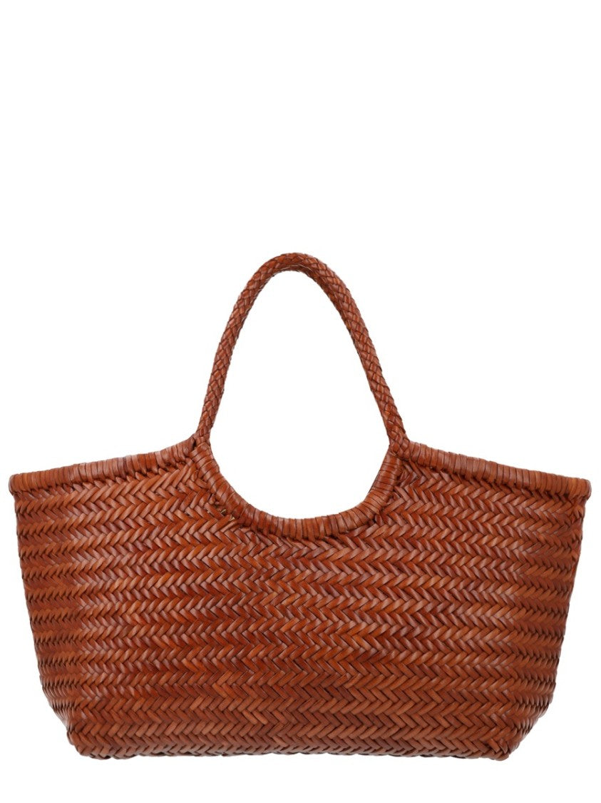 Dragon Diffusion Nantucket Large Woven Herringbone Leather Tote Bag