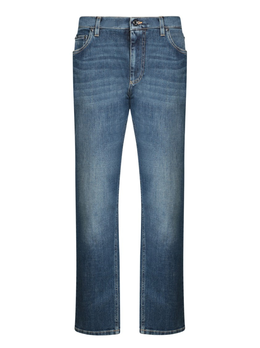 Dolce & Gabbana Loose Fit Soft Blue Denim Jeans