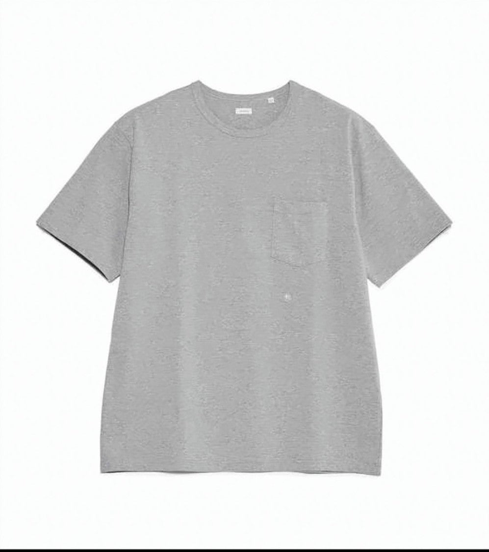 Nanamica Heathered Grey Short-Sleeve T-Shirt With Classic Crew Neckline