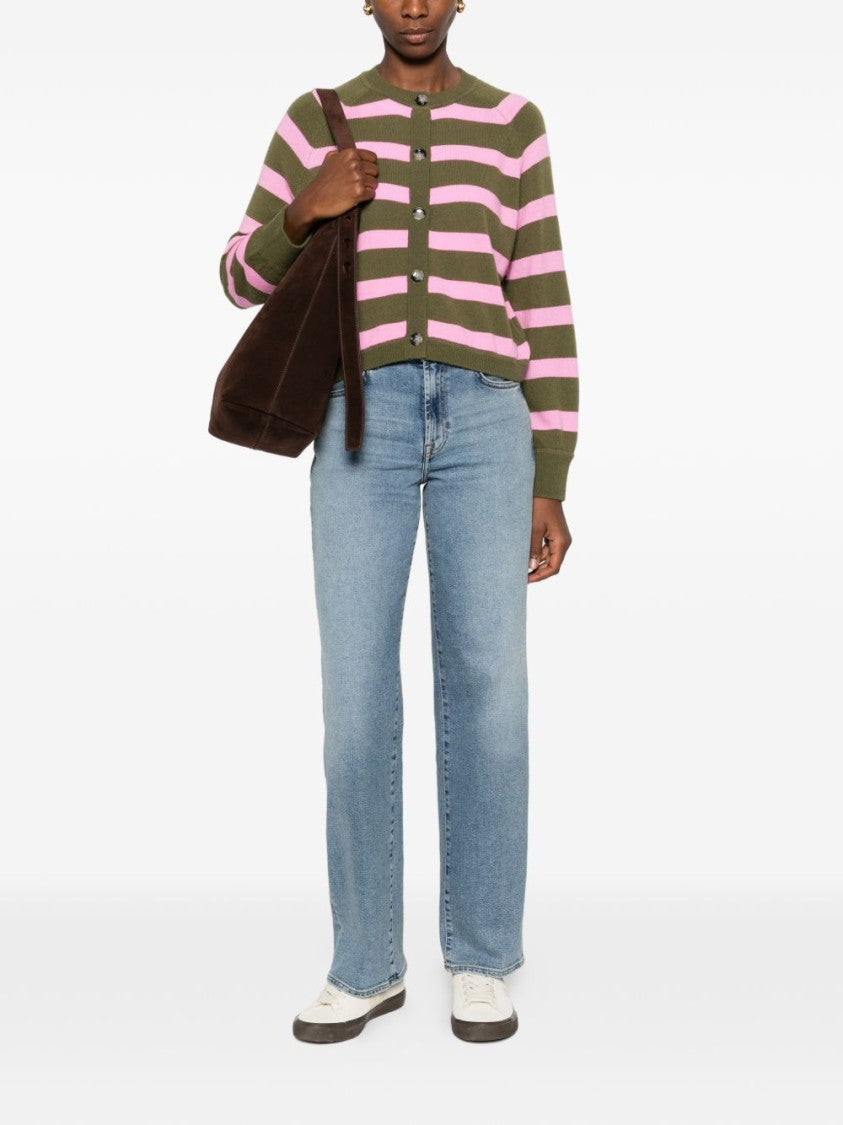 Seven Light Blue Straight-Leg Jeans With Five Pockets And Mid-Rise Fit