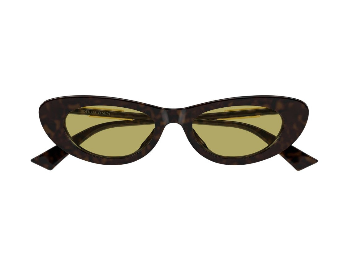 Bottega Veneta Gold Bv1447s Tortoiseshell Bold Cat-Eye Sunglasses