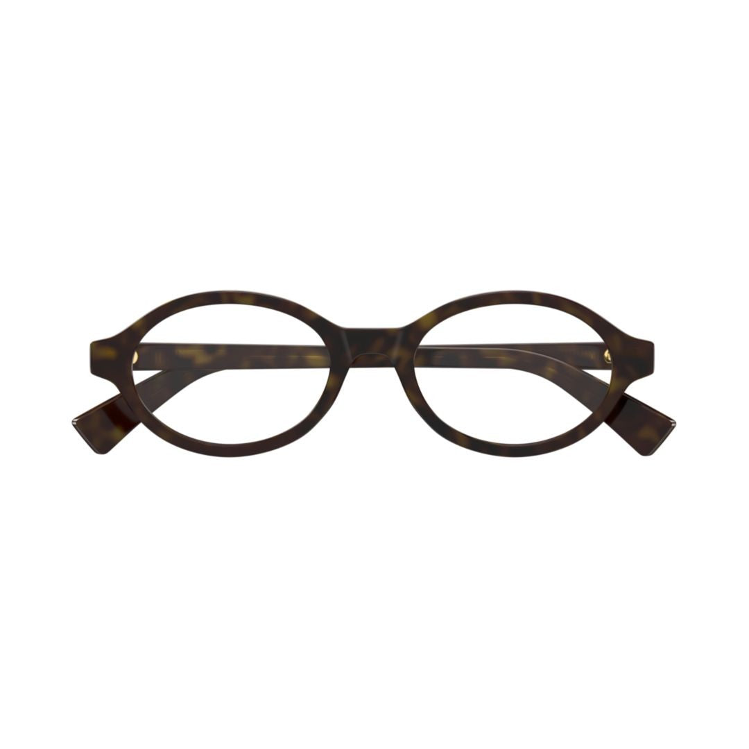 Bottega Veneta Bv1367o Rounded Tortoiseshell Eyeglasses