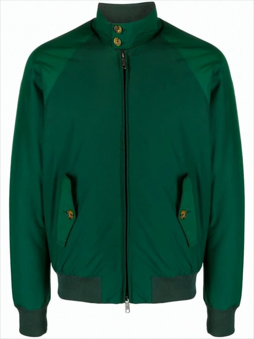 Baracuta Rich Green Baracuta Bomber Jacket With Flap Pockets