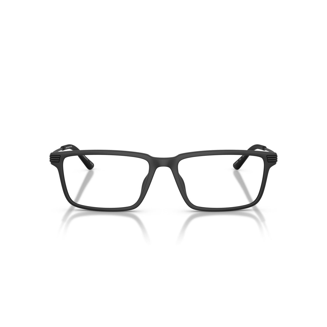 Emporio Armani 0Ea3268u Rectangular Matte Black Eyeglasses With Ridged Temples