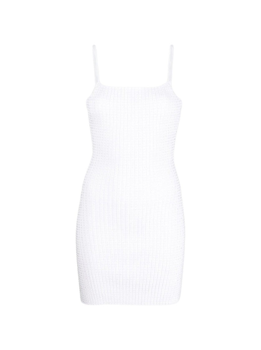 Alexander Wang Clear Crystal Rib Mini Dress