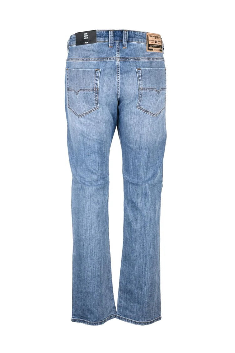 Diesel Blue Cotton Elastane Men's Safado Straight Jeans