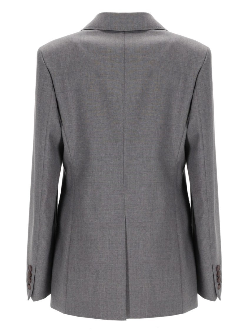 Max Mara Tailored Single-Breasted Blazer With Notch Lapel And Flap Pockets