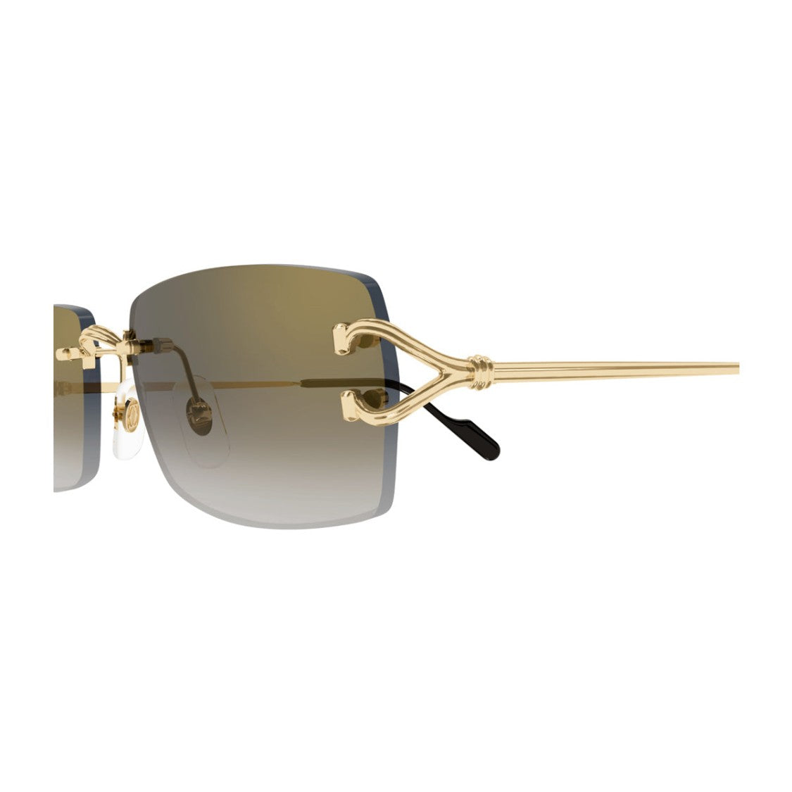 Cartier Decor C Classique Ct0550s Sunglasses With Gold Grey Frame