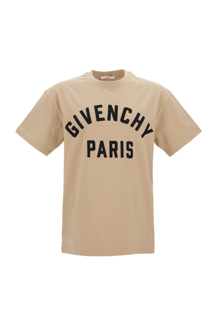 Givenchy Regular Fit Cotton T-Shirt With Grosgrain Patch And Embroidered Detailing