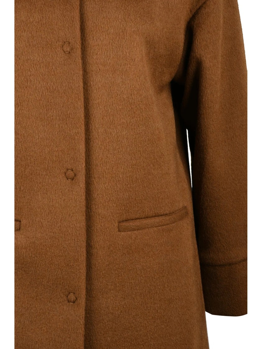 Oliver Horigamy Brown Virgin Wool-Blend Coat