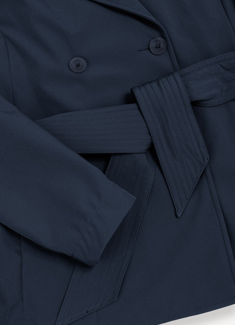 Colmar Originals Double-Breasted Casual Jacket With Wide Belt