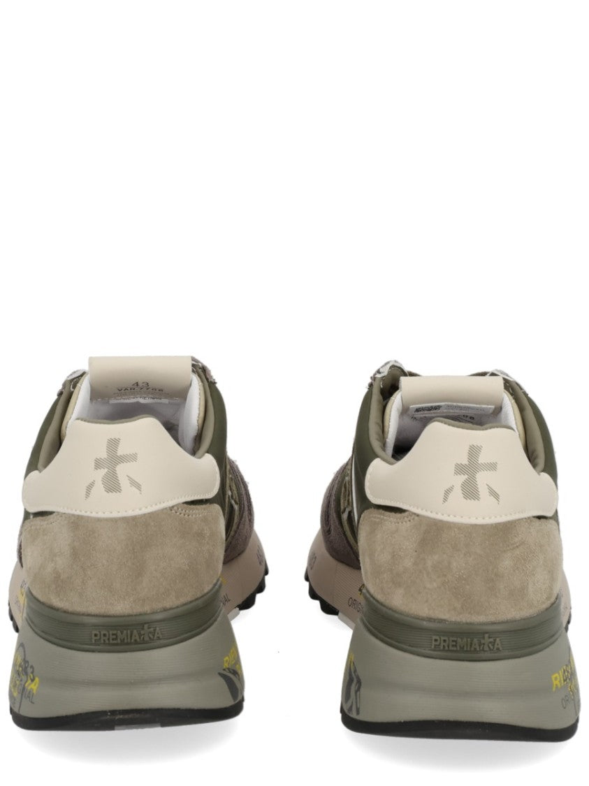 Premiata Layered Multicolour Sneakers With Textured Sole