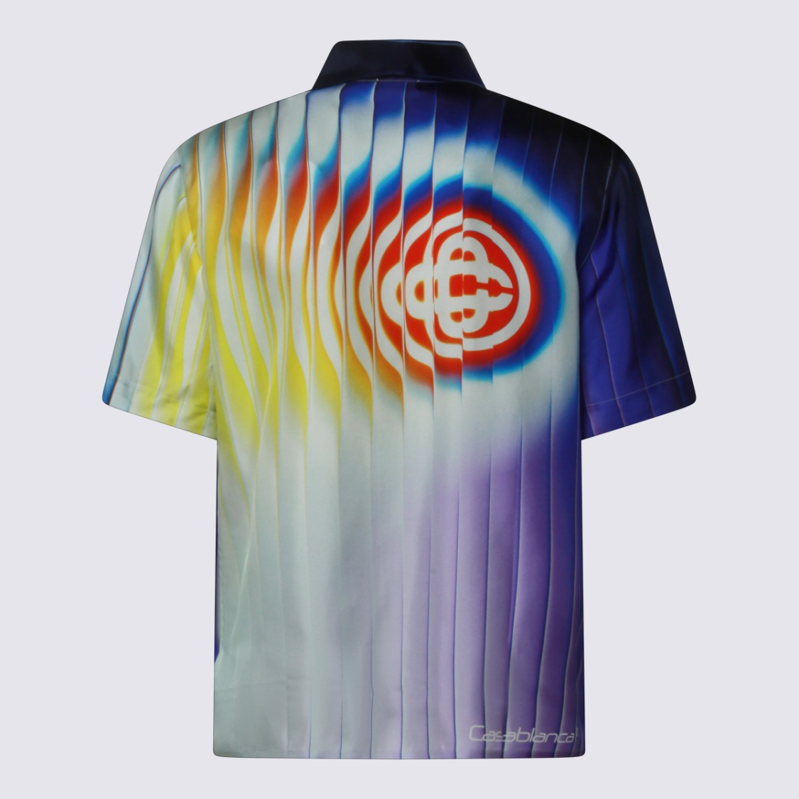 Casablanca Gradient Wave Pattern Short-Sleeve Shirt