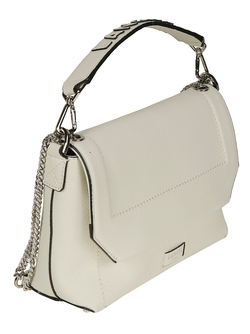 Lancel Ninon Soft White Flap Shoulder Bag
