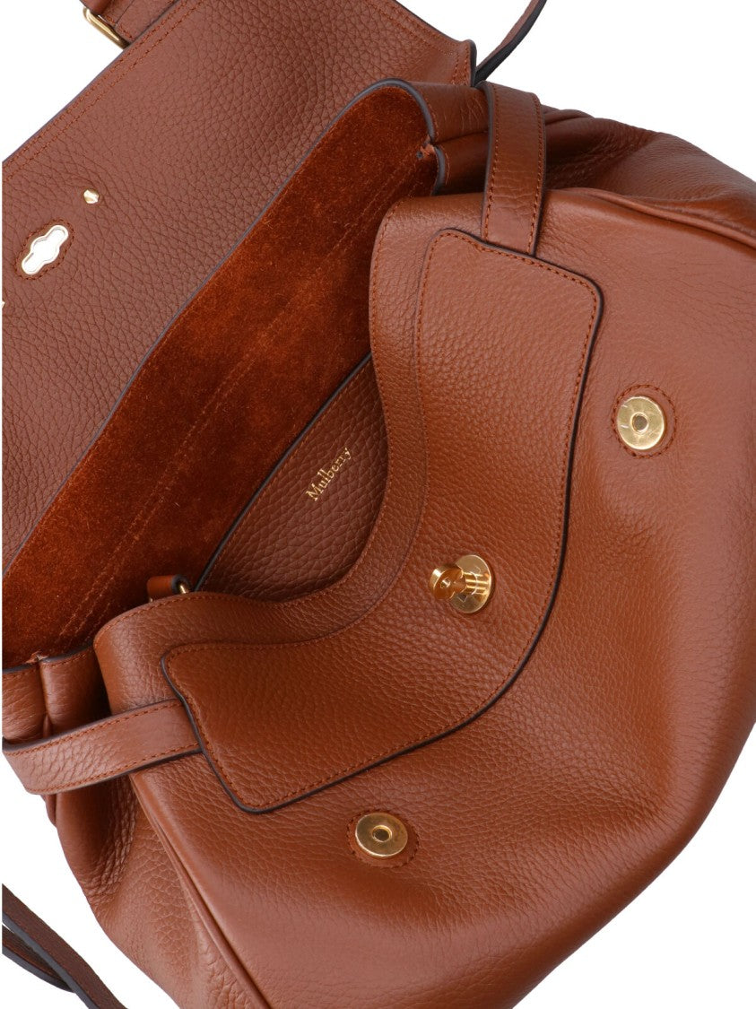 Mulberry Brown Alexa Classic Closure Leather Bag