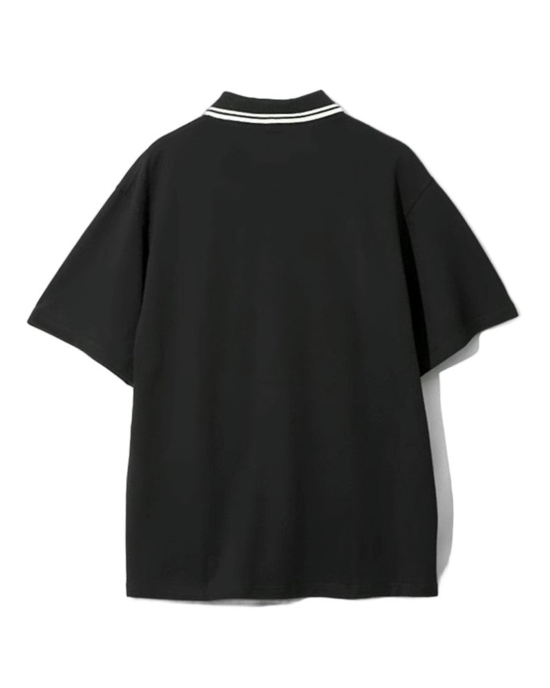 Needles Classic Collar Polo Shirt With Double Stripes And Embroidered Logo