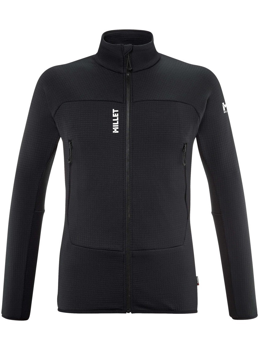 Millet Black Fusion Grid Fitted Zippered Jacket