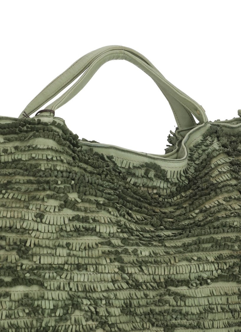 Majo Textured Green Majo Leather Fetovaia Bag