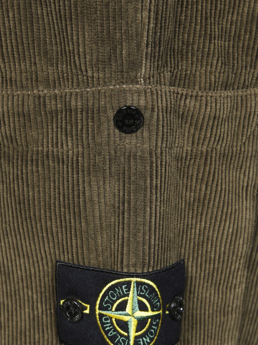 Stone Island Regular-Fit Straight Leg Pants With Structured Waistband