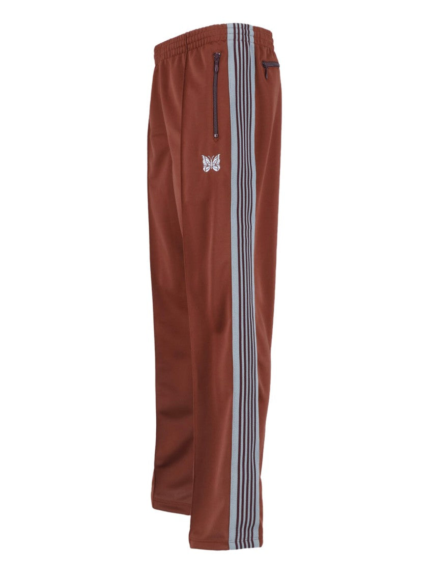 Needles Red Wide-Leg Butterfly Embroidered Track Pants