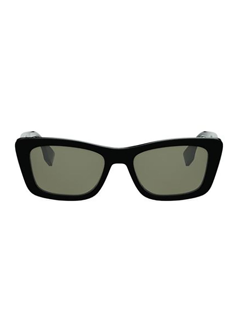 Fendi Fe40185i Rectangular Subtle Logo Sunglasses