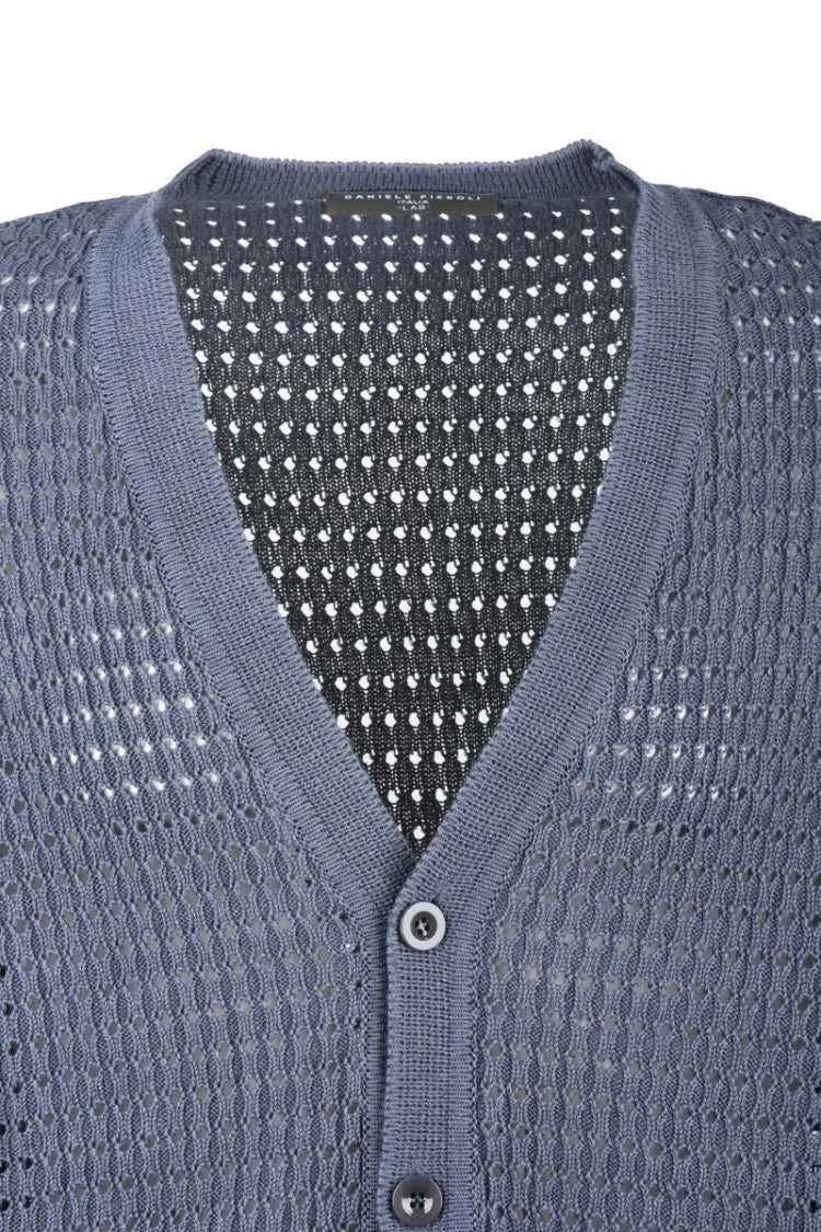 Daniele Fiesoli Linen Cotton Cardigan - Grey