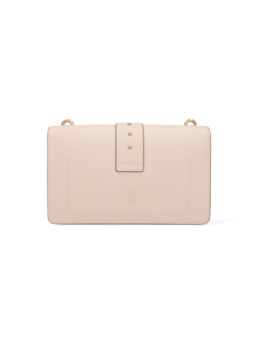Pinko Structured Beige Handbag With Versatile Carrying Options