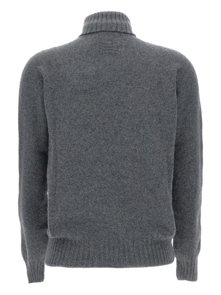 Drumohr Ribbed Turtleneck Sweater In Lambswool