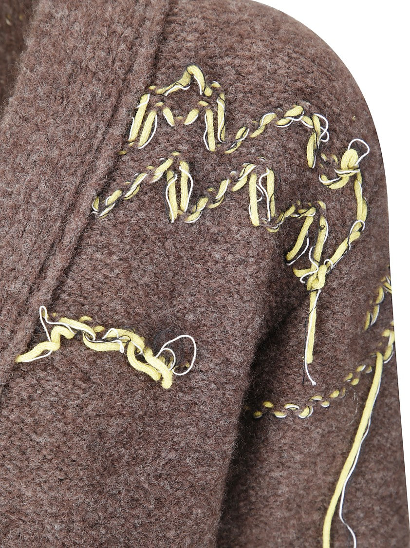 Stefano Mortari V-Neck Cardigan With Threads