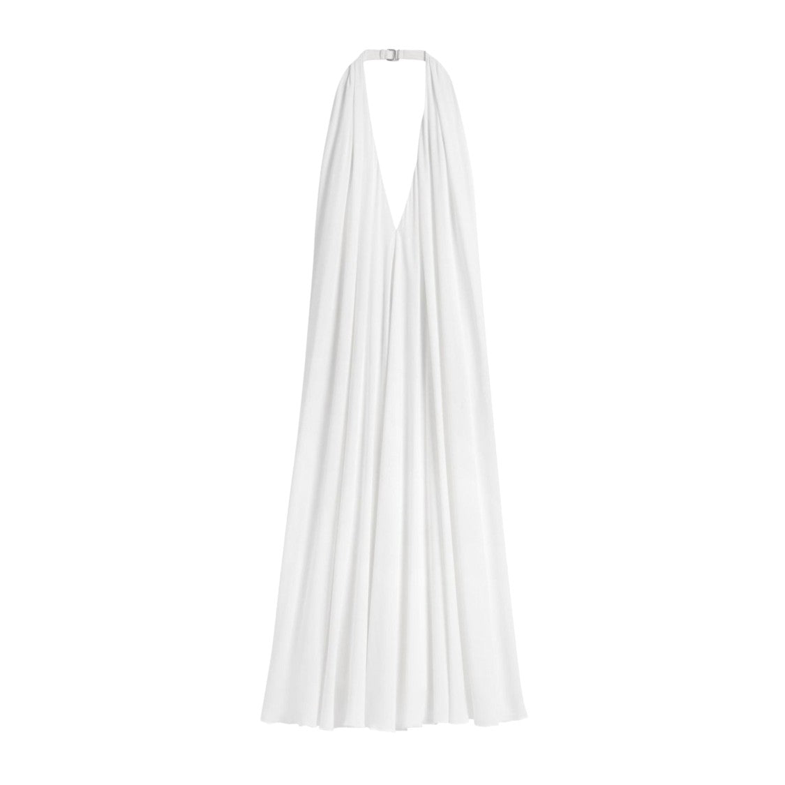 Jacquemus White Maxi Dress With Deep V-Neckline
