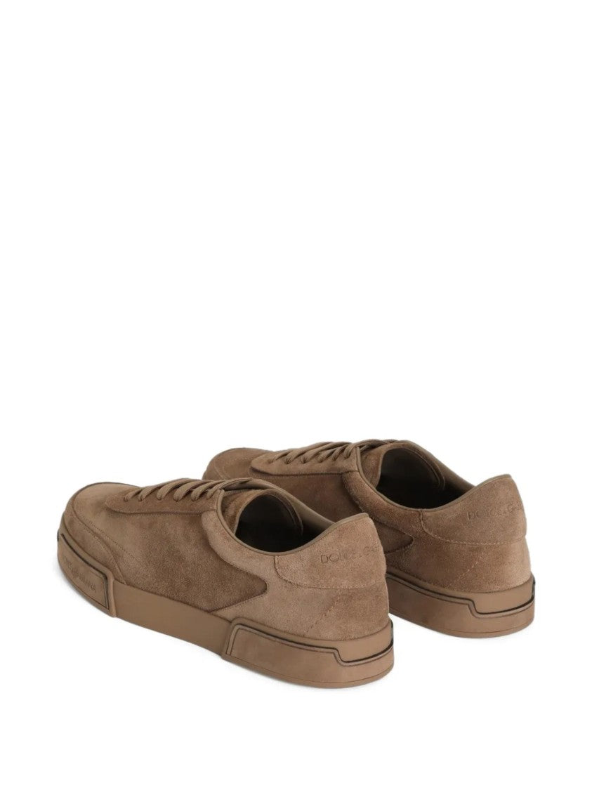 Dolce & Gabbana Hazelnut Suede Tonal Derby Sneakers