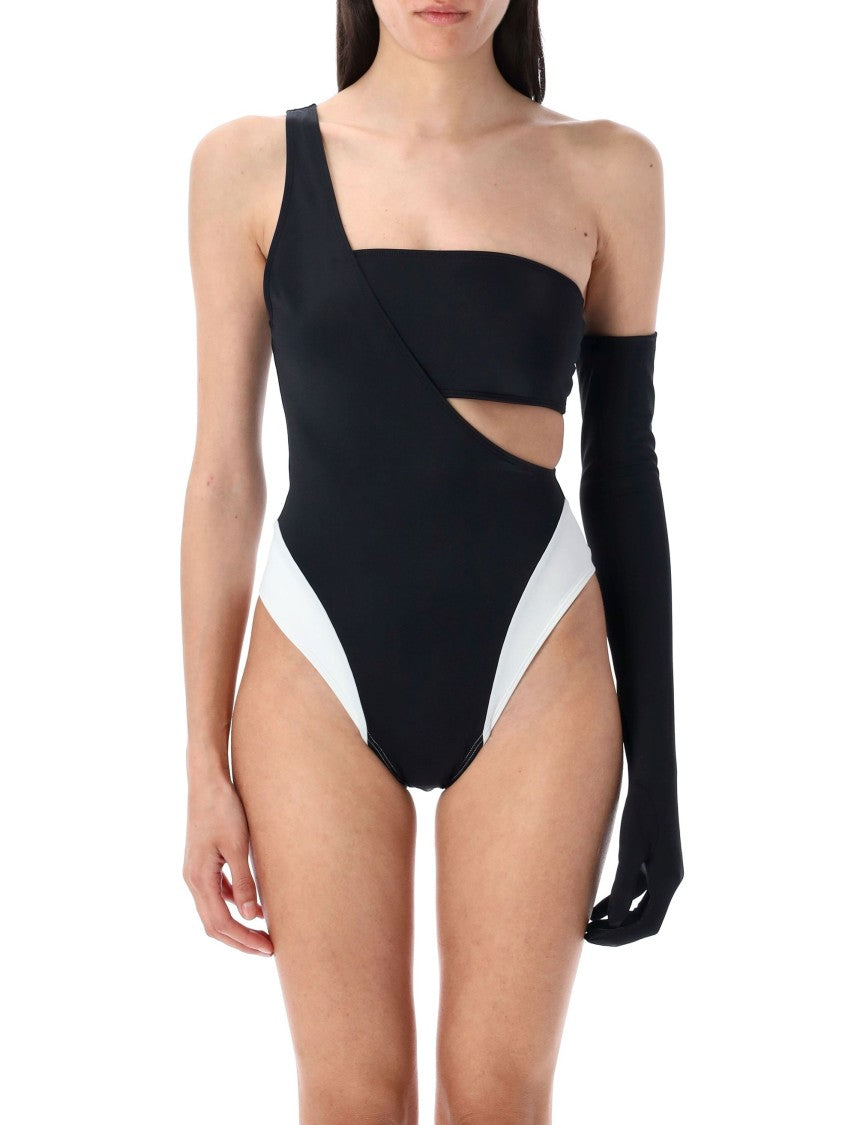 Let's Swim One Shoulder Bandeau Swimsuit