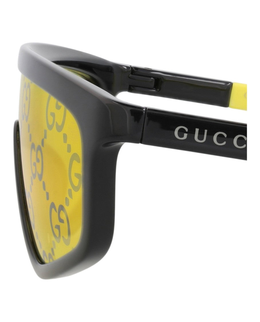 Gucci Shield-Frame Injection Sunglasses