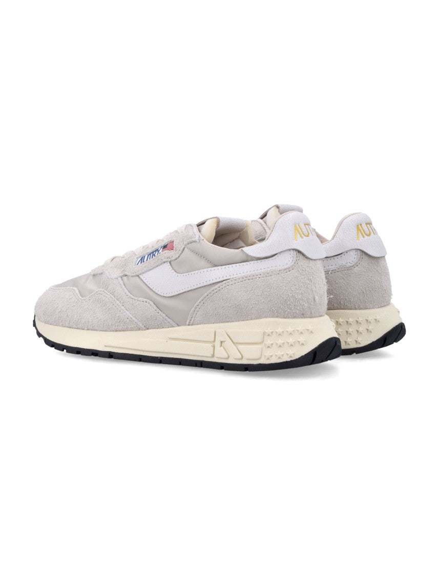 Autry Reelwind Low Hay Nylon & Suede Sneakers