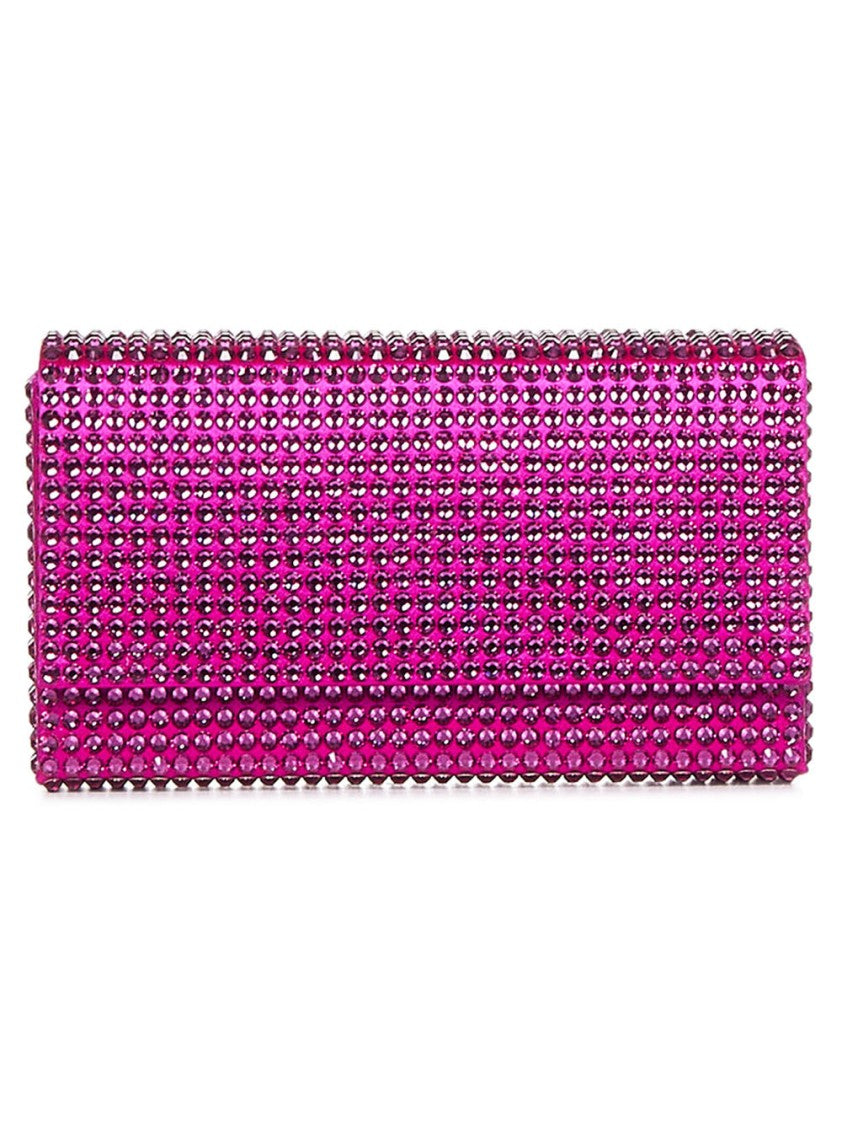 Amina Muaddi Fuchsia Clutch Bag
