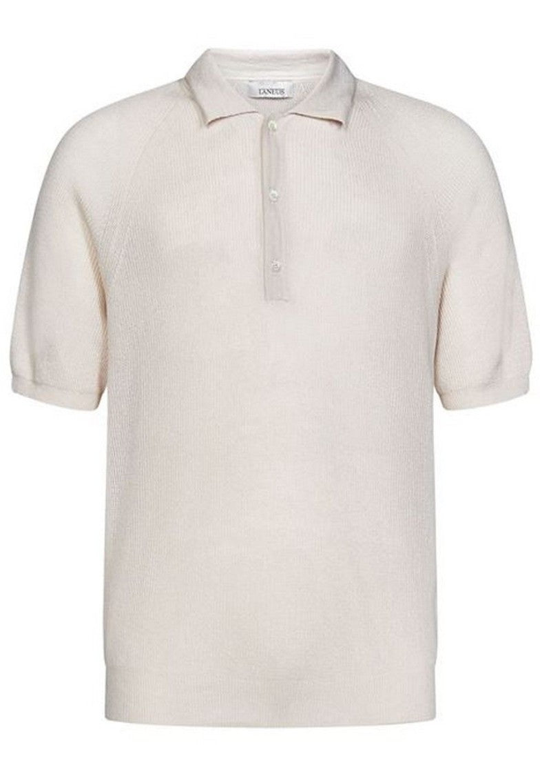 Laneus Pearl-Finish Cotton T-Shirt Classic Collar