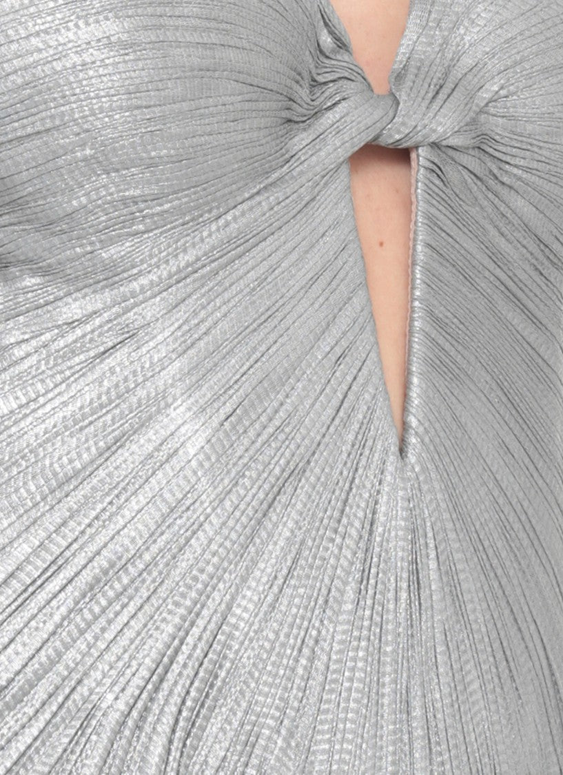 Maria Lucia Hohan Sophisticated Silk Evening Dress With Pleated Design