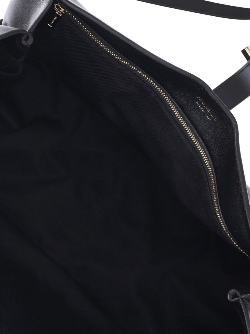 Ferragamo "Gancini" Medium Tote Bag Black