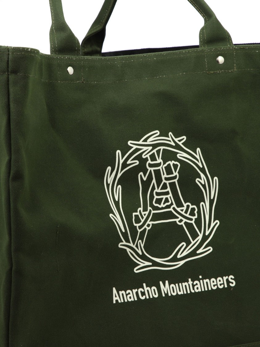 Mountain Research Deep Green Cotton Tote With Graphic Print