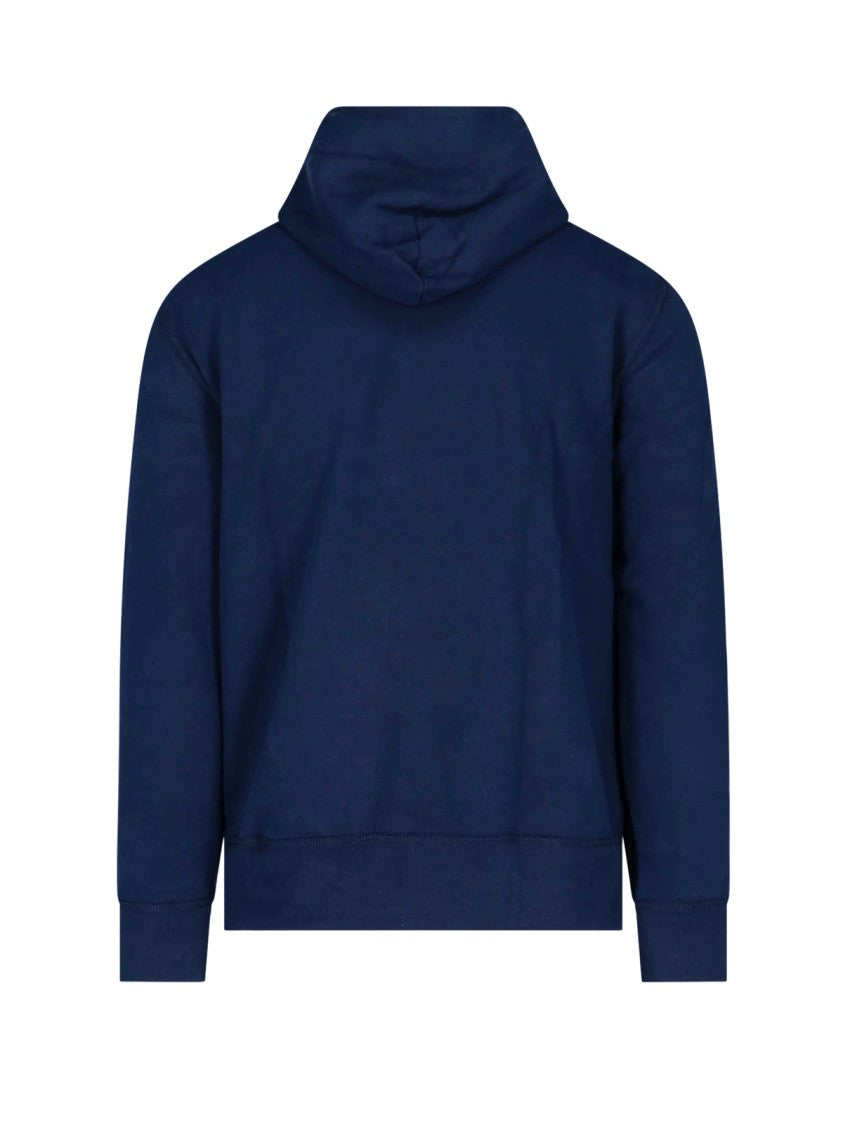 Polo Ralph Lauren Hoodie, In Blue Cotton Blend, Navy Tone