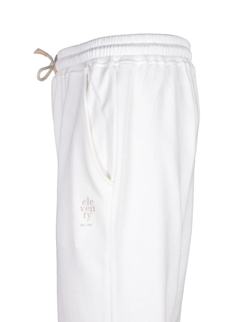 Eleventy Cotton/Polyamide Tracksuit Pants With Elastic Waistband And Side Pockets