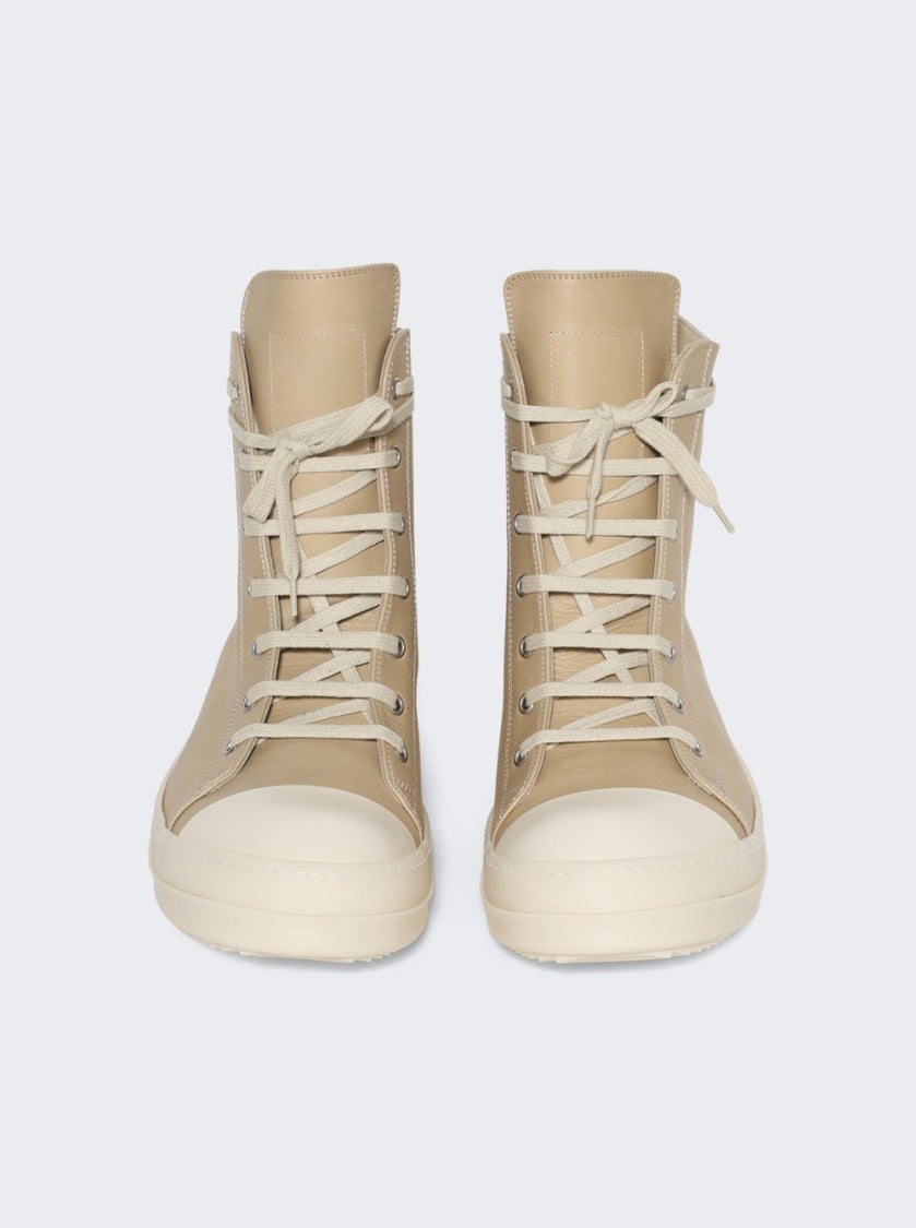 Rick Owens Hollywood High Top Sneakers Parchment And Milk