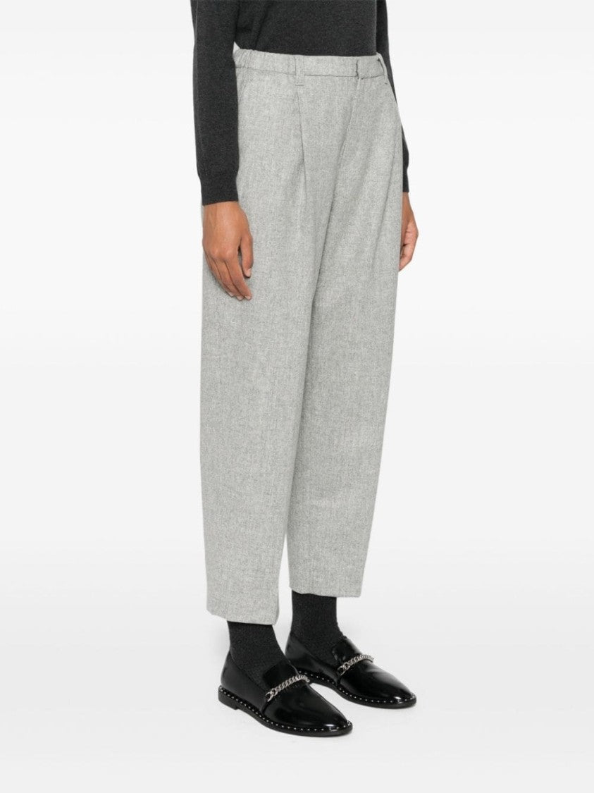 Brunello Cucinelli High-Waisted Tailored Trousers With Pleated Front