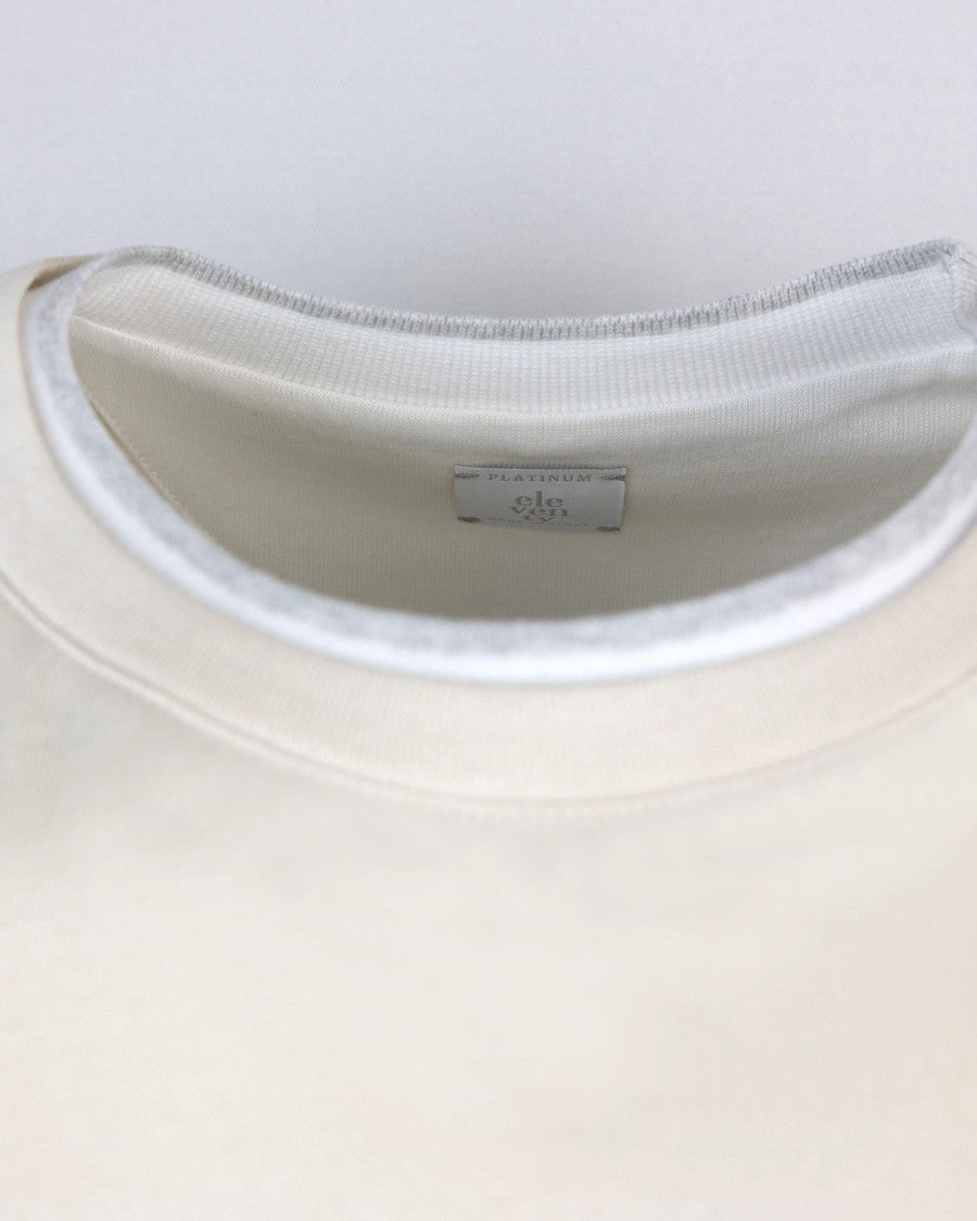 Eleventy Beige Crewneck T-Shirt