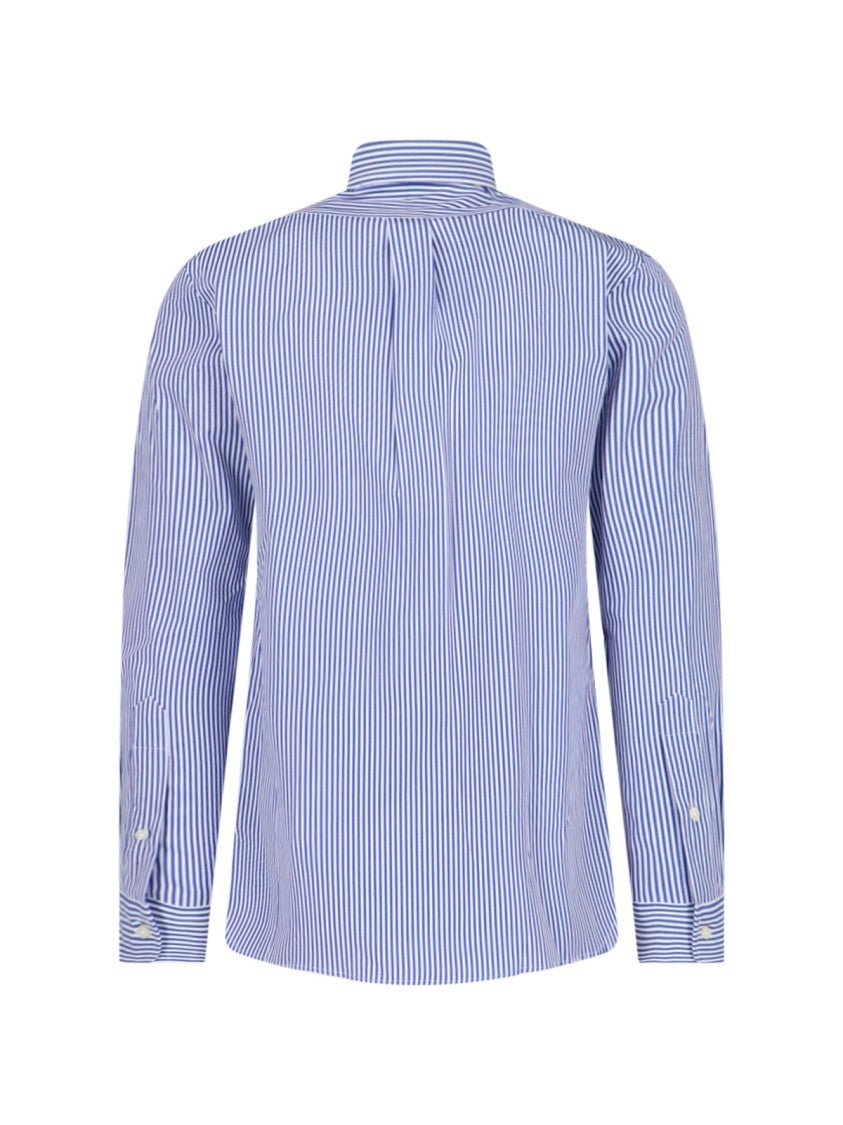 Polo Ralph Lauren Blue Striped Button-Down Cotton Shirt