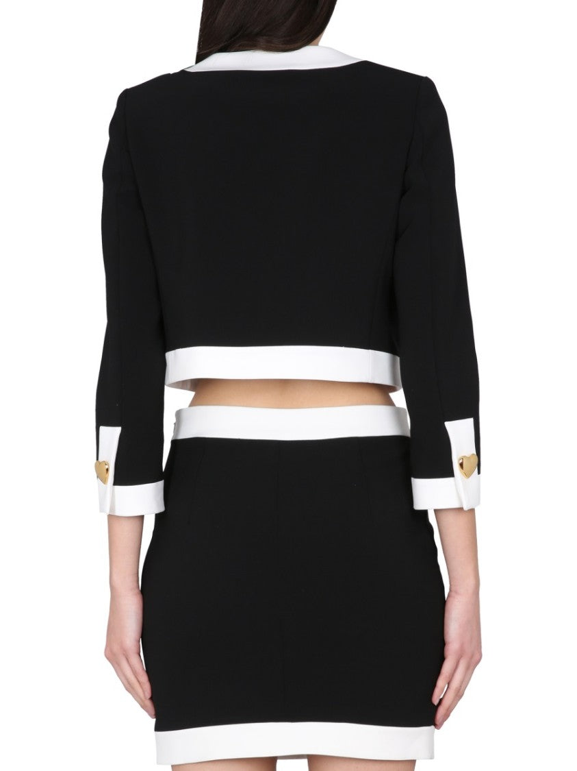 Moschino Heart Buttons Crepe Jacket