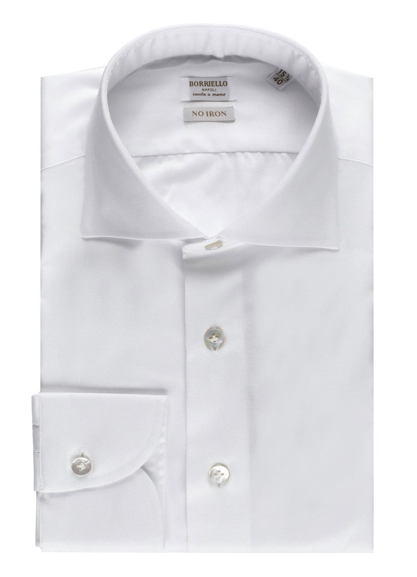 Borriello White Classic Collar Cotton Shirt